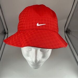 Nike Red/Orange Houndstooth Bucket Hat
